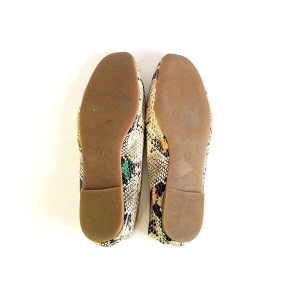 MADEWELL The Cory Flat Snake Embossed Leather Sz 6.5 Light Umber Slip On Shoes - Picture 12 of 13